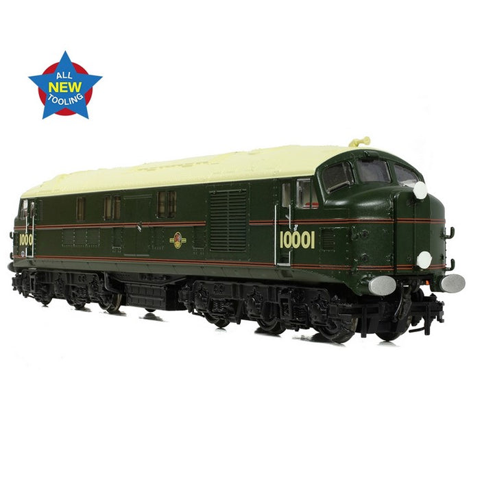 Graham Farish 372-917SF LMS 10001 Diesel Locomotive - British Rail Lined Green Late Crest With DCC Sound