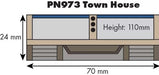 Metcalfe PN973 N Scale Low Relief Town House