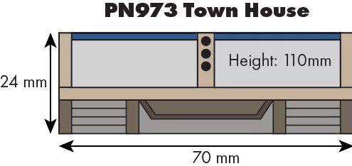 Metcalfe PN973 N Scale Low Relief Town House