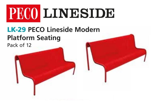 Peco LK-29 MODERN PLATFORM SEATING