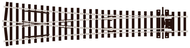 Peco SL-E198 Y Turnout, Large Radius
