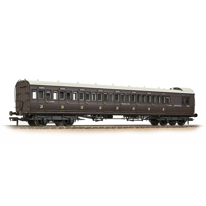 Branchline 39-624 SE&CR 60ft Birdcage Brake Third SE&CR Wellington Brown