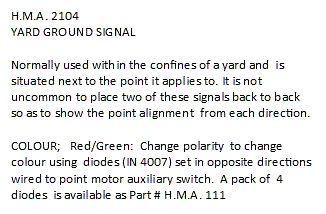 Hand Made Accessories 2104 YARD GROUND SIGNAL