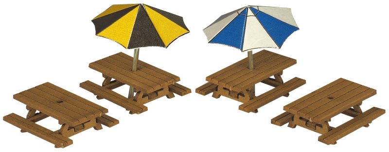 Metcalfe PN810 N Scale Picnic Tables (4pcs)