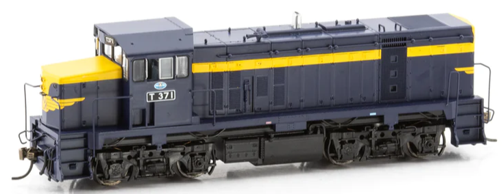 Powerline T371 VR Blue and Gold Deisel Locomotive