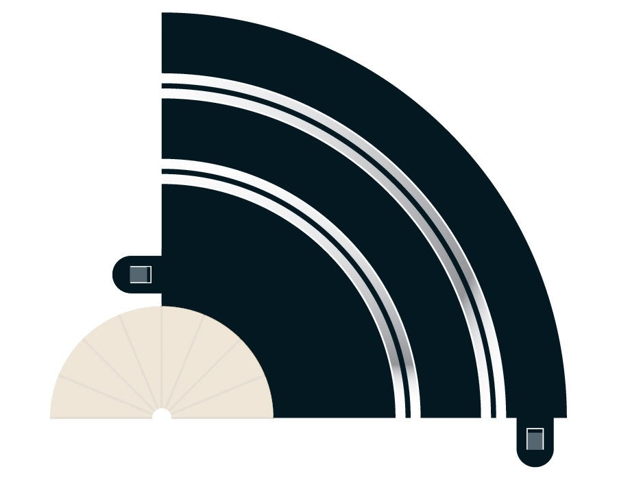 Scalextric C8201 HAIRPIN CURVE 90 DEGREES X TWO (2)